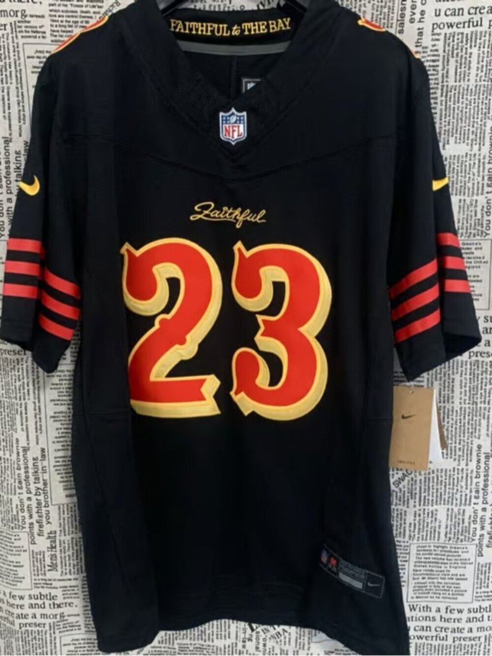 Christian McCaffrey Black Jersey Vapor Stitched